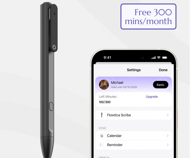 Ручка со встроенным ИИ Flowtica Scribe